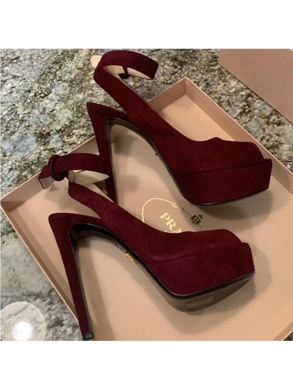 Prada platform peep-toe heels NWT - Picture 3 of 7